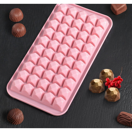 Форма для льда и шоколада «Сапфир» 50 ячеек 25×13×2 см