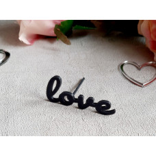 Топпер "LOVE" черный 6 см