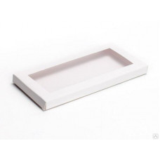 Коробка для шоколадной плитки 180х90х15 мм Chocolate Window White