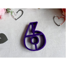 Вырубка "Цифра 6" высота 9 см